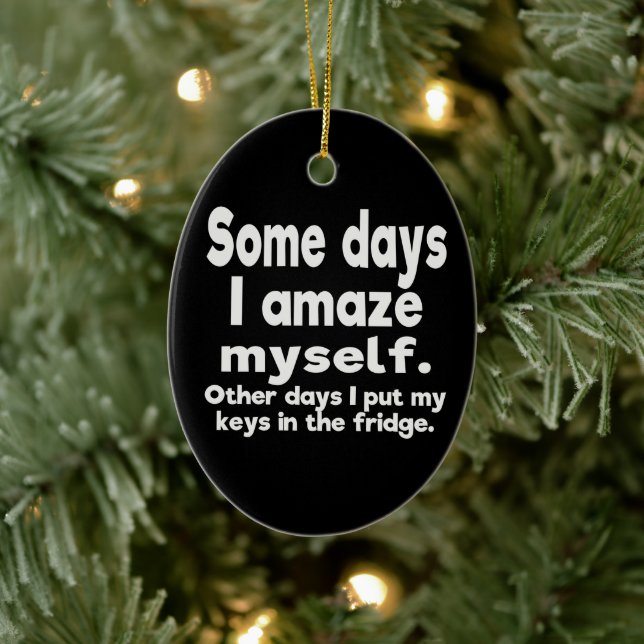 Några dagar förvånar jag mig själv julgransprydnad keramik (Träd)