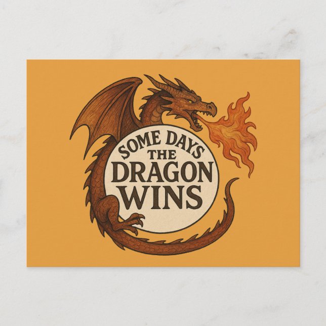 Några dagar har Dragon Wins Vykort (Framsida)