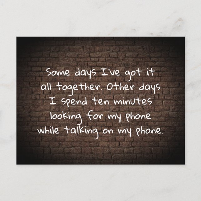 Några dagar har jag har allt skämt med vykort (Framsida)