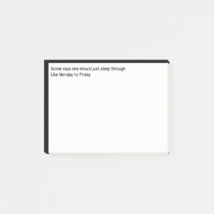 Några dagar man ska sova i post-it block
