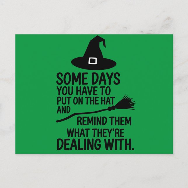 Några dagar måste du sätta på halloween vykort (Framsida)