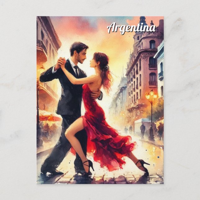 Några dans i tango i Argentina Vykort (Framsida)