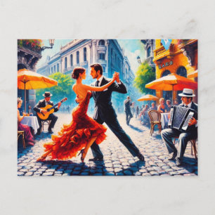 Några dans i tango i Argentina Vykort