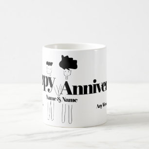 Några Doodle-årsdagar Kaffemugg