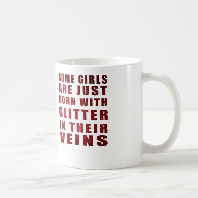 några flickor är födda med glitter kaffemugg (Höger)