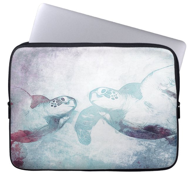 Några flygande Grönt Sea Turtles | LAPTOP SLEEVE (Framsidan)