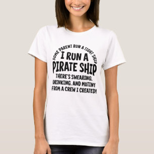 Några föräldrar Springa Frakt i Springa Pirat Frak T Shirt