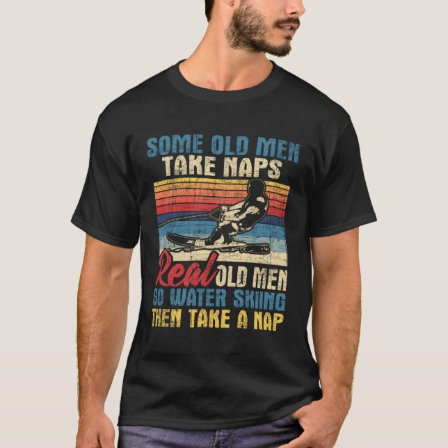 Några gamla "take Naps Grandpa Vatten Ski Waterski T Shirt (Framsida)