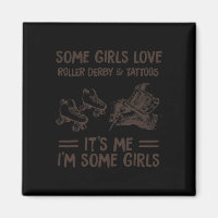 Några Girls Kärlek Roller Derby och Tatoo