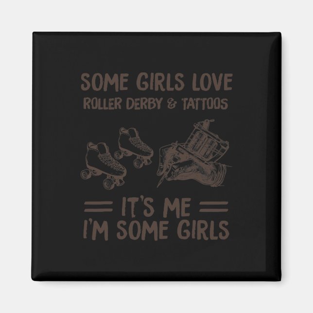 Några Girls Kärlek Roller Derby och Tatoo Magnet (Framsidan)