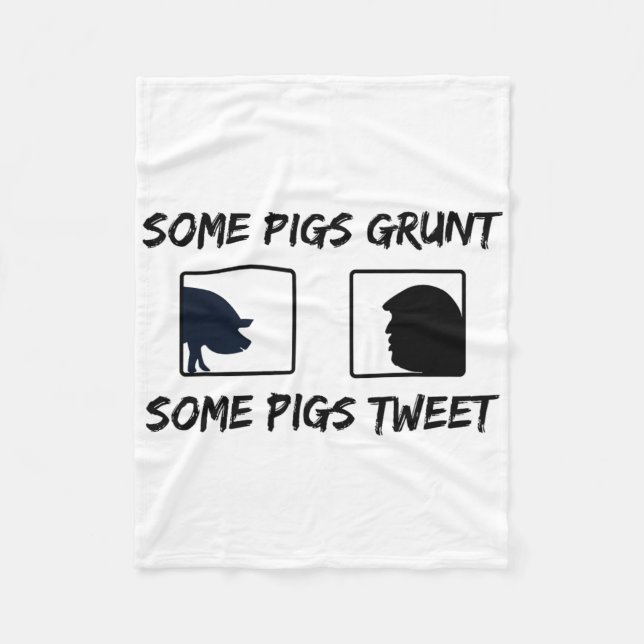 Några grisar grymtar  fleecefilt (Framsidan)