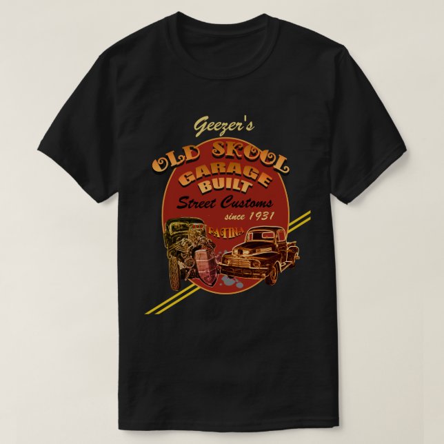 Några känt gammalt Skool garage byggde gataegenar T Shirt (Design framsida)