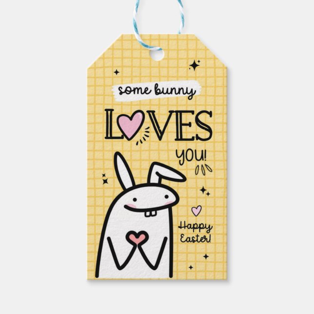 Några Kärlek You Glad påsk Gift-Märkre Presentetikett (Framsidan)