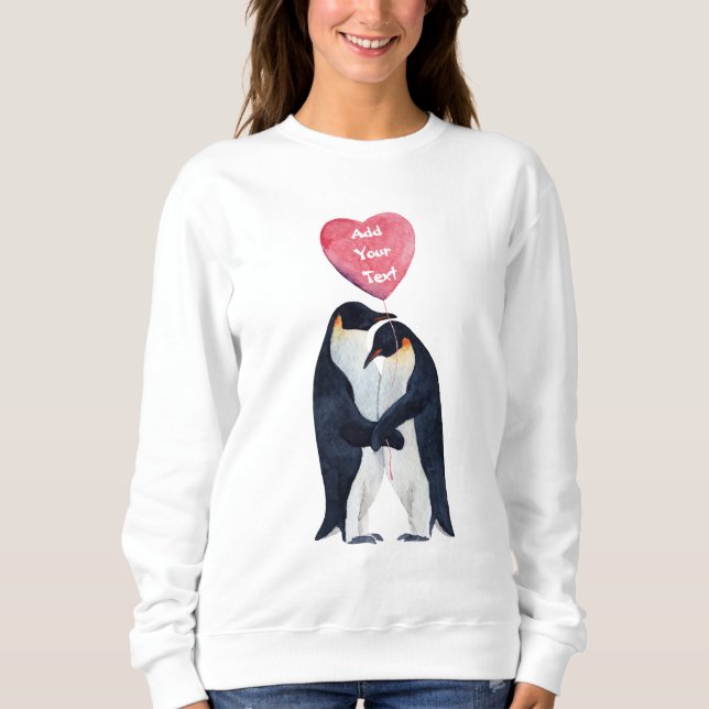 Några kejsar Penguins Heart-Personlig  T Shirt (Framsida)