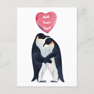 Några kejsar Penguins Heart-Personlig Vykort
