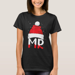 Några matchande fru och Santa Hat Julafton Christm T Shirt