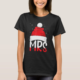Några matchande fru och Santa Hat Julafton Kristus T Shirt
