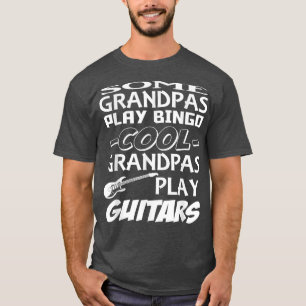 Några morfar Play Bingo, Coola Grandpas Play Guita T Shirt