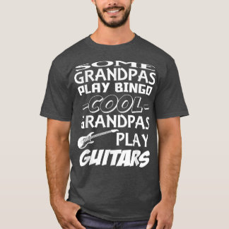 Några morfar Play Bingo, Coola Grandpas Play Guita T Shirt