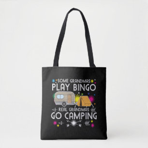 Några mormas Play Bingo Real Grandmas Go Camping Tygkasse