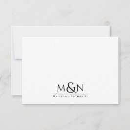 Några Newlyged Ampersand Monogram Anteckningskort