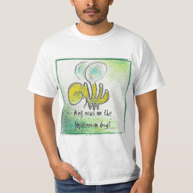 Några nyheter om millenniet kryp? (Textversion) T Shirt (Framsida)