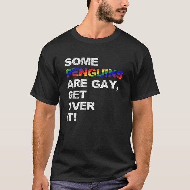 Några Penguins är bögar över det Shirt Pride T Sh (Framsida)