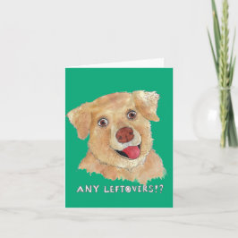 Några rester?! Golden Retriever  Helgkort