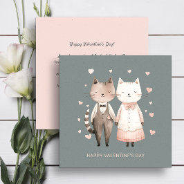 Några söta katter Alla hjärtans dag Julkort