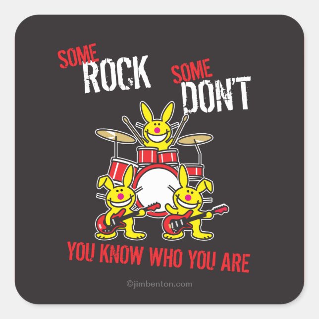 Några Sten Fyrkantigt Klistermärke (Framsida)