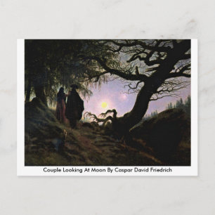 Några Tittar i Måne av Caspar David Friedrich Vykort