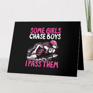 Några tjejer Chase Boys jag Pass dem - Lustigt sim Kort
