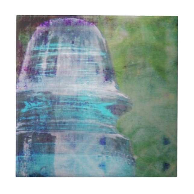 Några trädgårdsminnen, Vintage Glass isolator Kakelplatta (Framsidan)