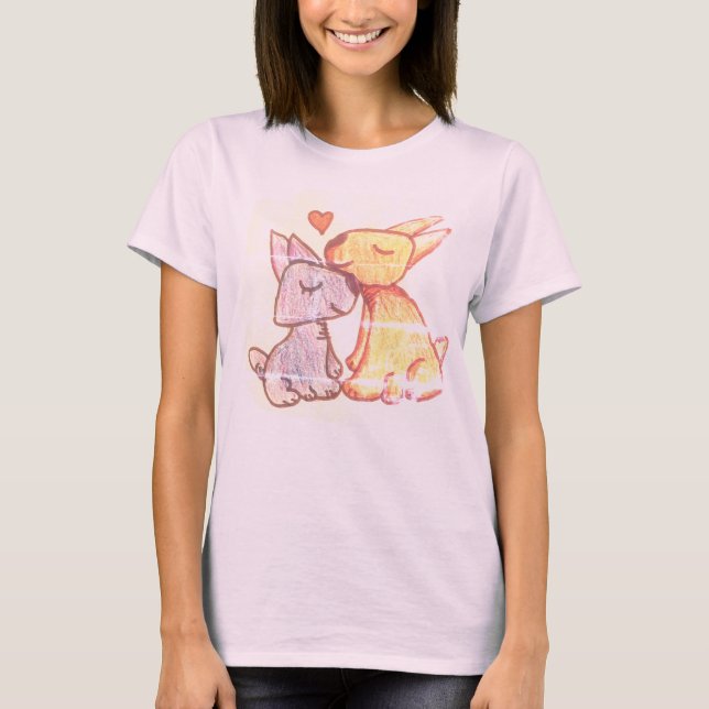 NågraBunnyLovesYou 2 T Shirt (Framsida)