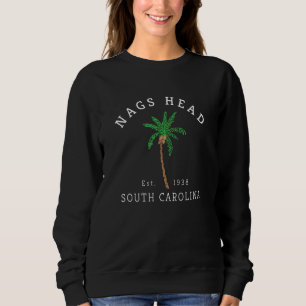 Nags Head Nc Colorful Handflatan Träd Silhouette A T Shirt