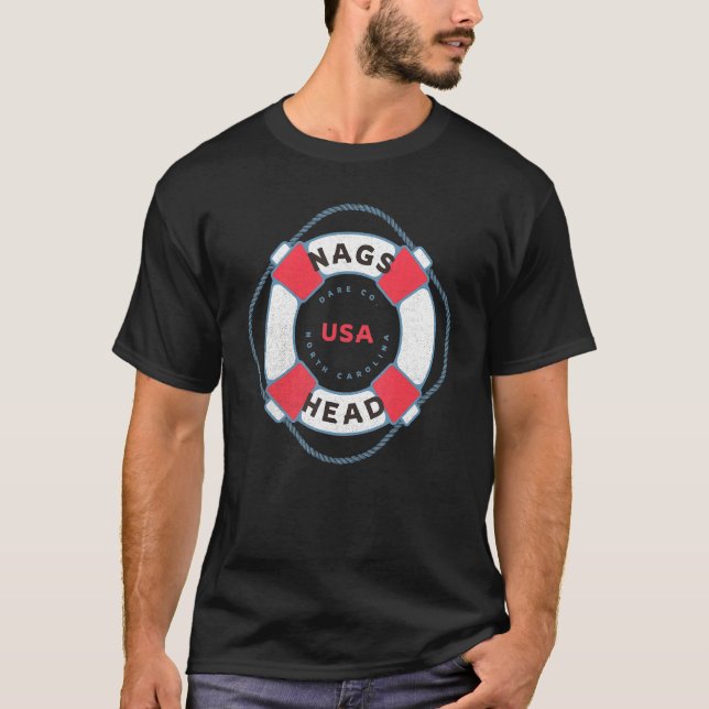 Nags Head NC Summertime Vacationing Preserver T Shirt (Framsida)