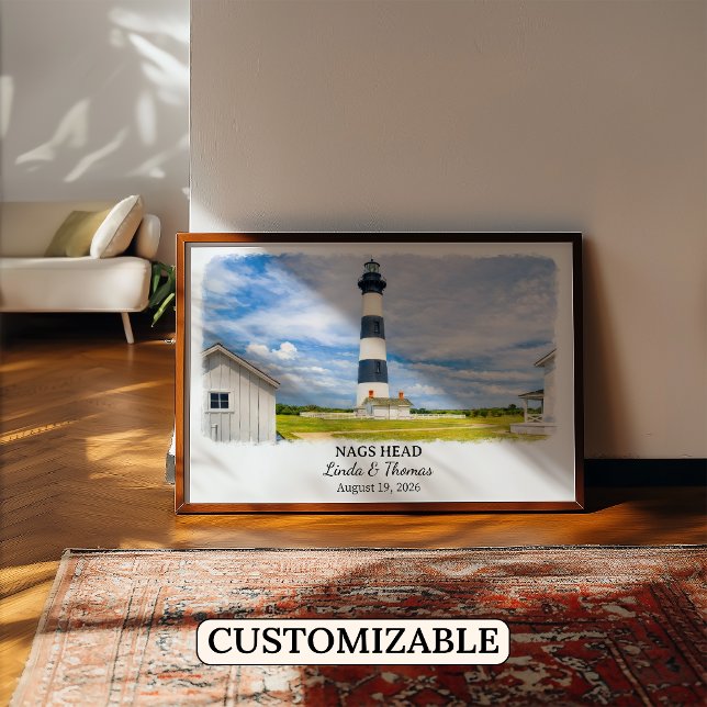Nags Head North Carolina Affisch, Akvarell Poster (Skapare uppladdad)