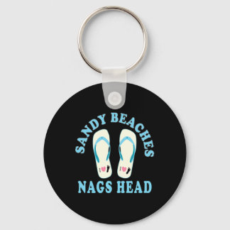 Nags Head Vacation Sandy Beacher I Heart Flip Flop Nyckelring