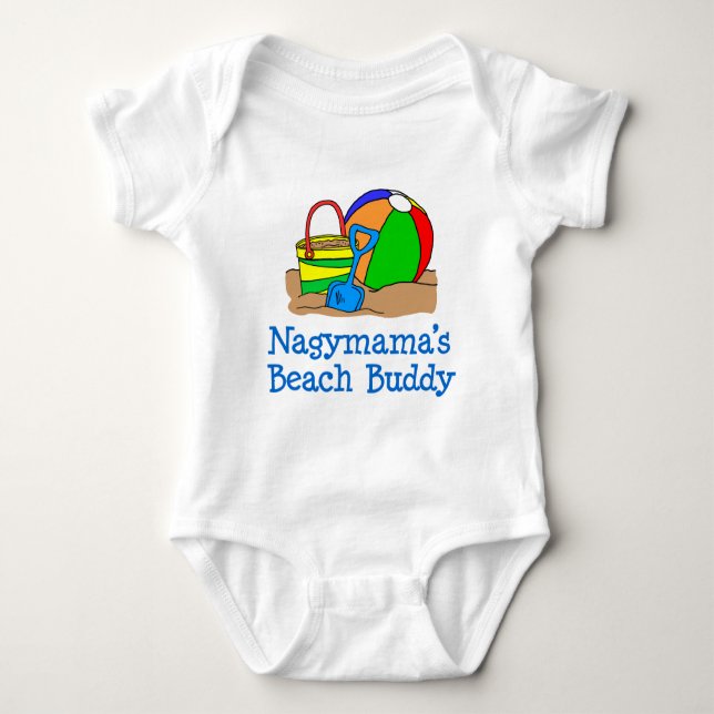 Nagymama Beach Buddy T-shirt (Framsida)