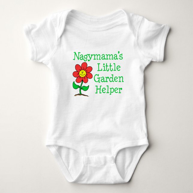 Nagymama Little Garden Helper Tee Shirt (Framsida)
