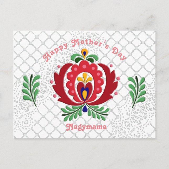 Nagymama Mors dag Vykort (Framsida)