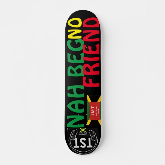 NAH BEG NO VÄN 7 3/4" Skateboarddäck Mini Skateboard Bräda 18,5 Cm (Framsida)