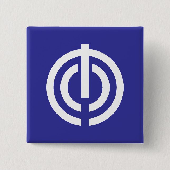 Naha Okinawa, Japan flagga Knapp (Framsida)