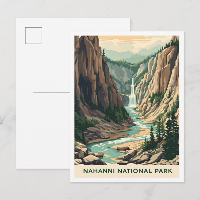 Nahanni National Park Canada Travel Vykort (Fram/baksida)