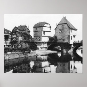 Nahe Bridge, Bad Kreuznach, 1910 Poster