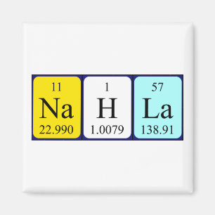 Nahla Periodisk bord namn magnet