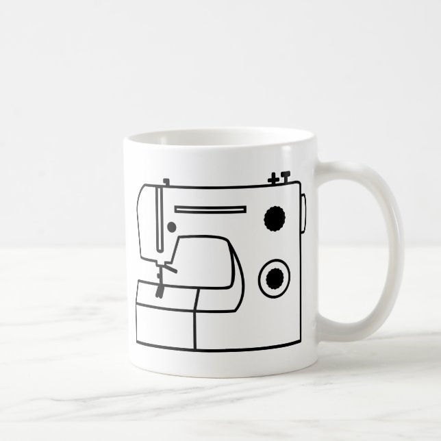 Nähmaschine Kaffemugg (Höger)