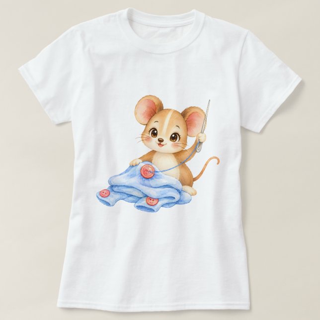 Nähmaus im Wolltraum T Shirt (Design framsida)