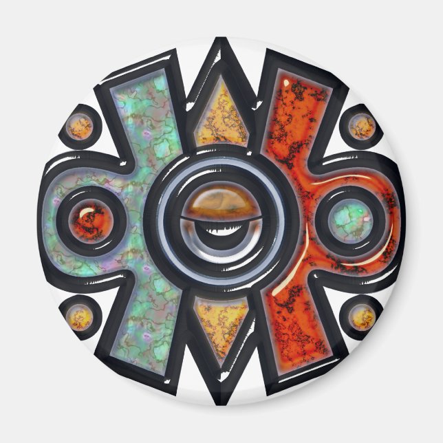 Nahui Ollin Fridge Magnet (Framsidan)