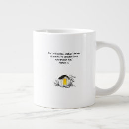 Nahum 1:7 Bibelvers Kristet Mugg Jumbo Mugg